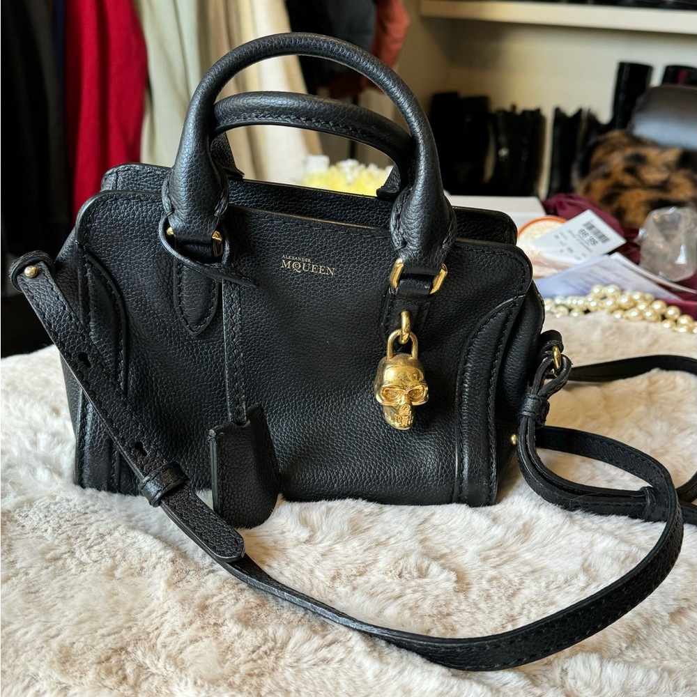 Alexander McQueen Padlock Zip Around Tote Leather Mini